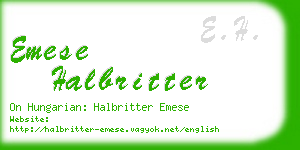 emese halbritter business card